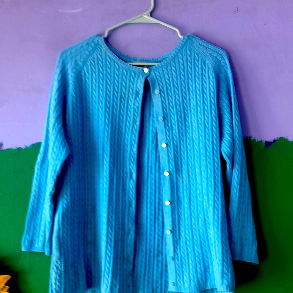 Blue cardigan pretty good condition